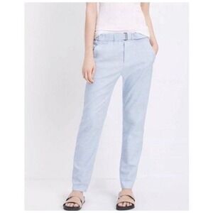 VINCE Luxurious‎ Light Blue Belted Pants S Soft Pima Cotton